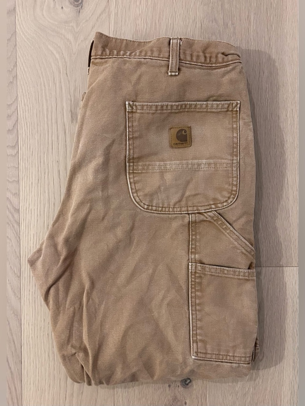 Carhartt Flannel Lined Duck Canvas Carpenter Pants B11 BRN - Size 36x30